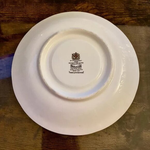Paragon English Bone China Saucer Tree of Kashmir 22k Gold Accent - Picture 4 of 6